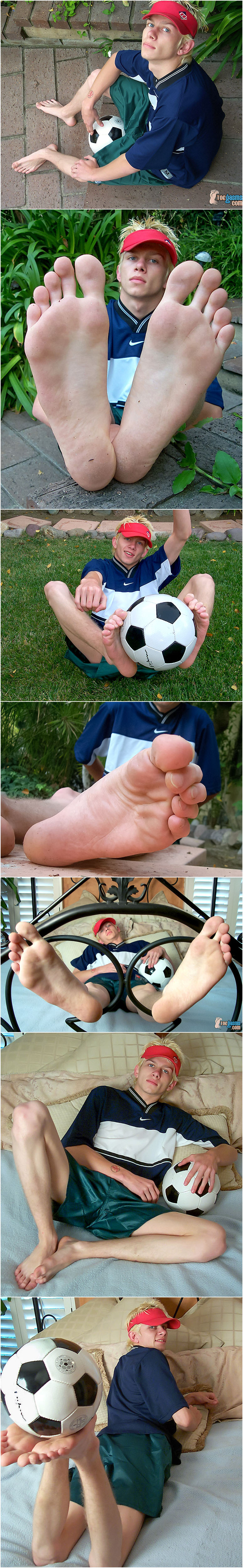 Cute twink Ian Madrox shows his feet