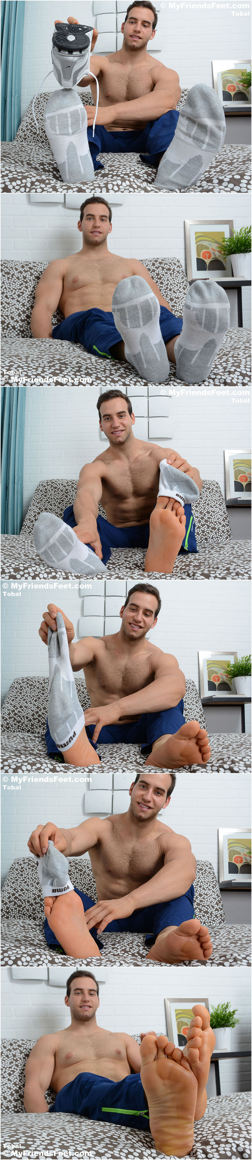 Cute hunk with sexy feet