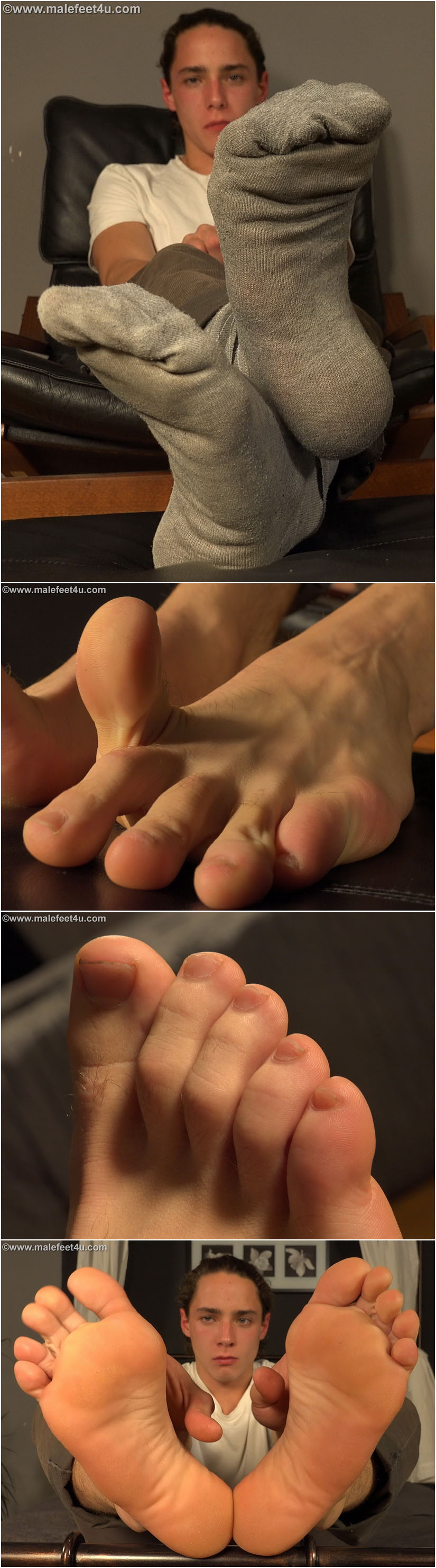european amateur guy's bare feet