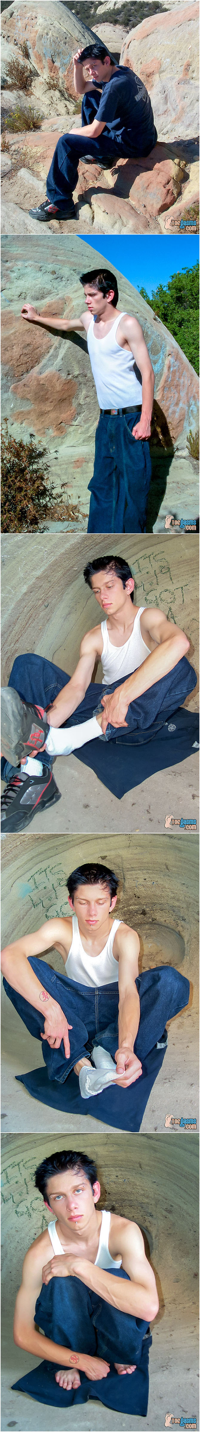 Twink Ian Madrox shows off his feet