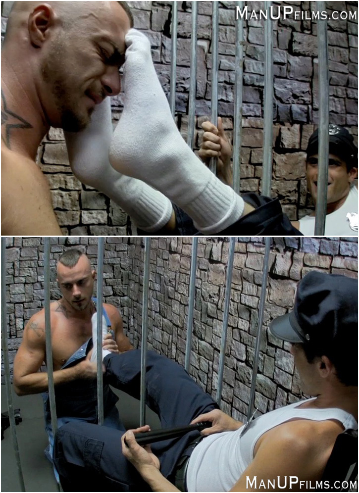 Prison foot worship session