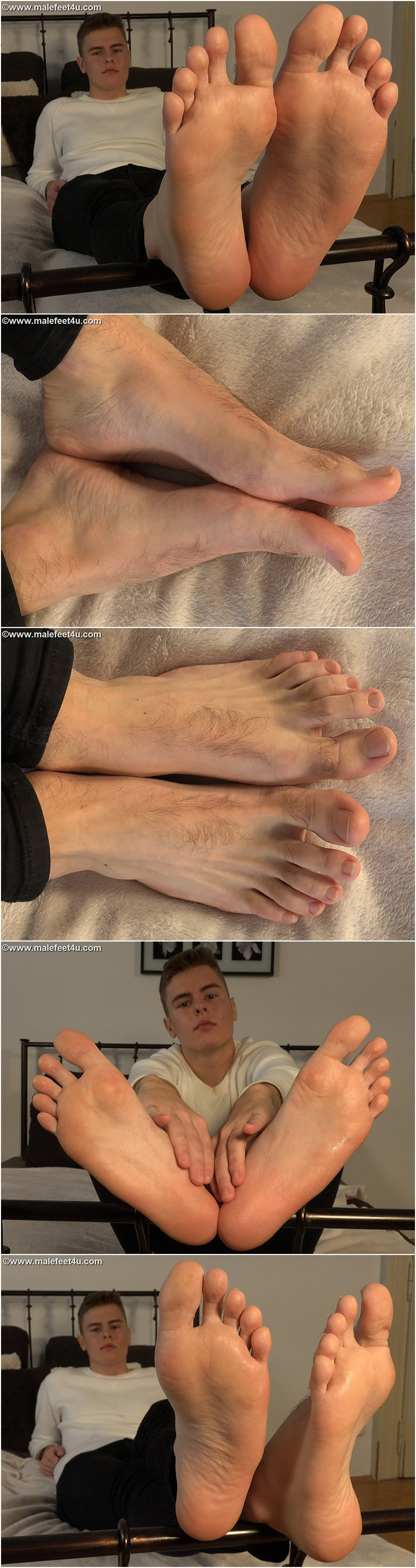 European guy with hairy feet