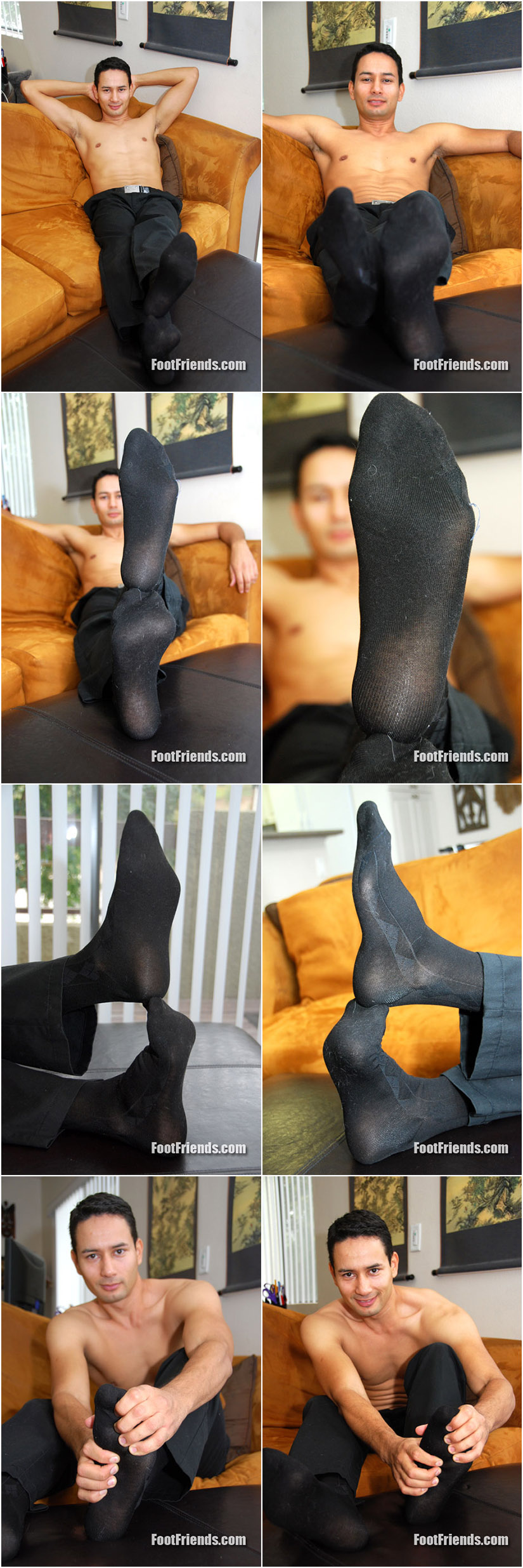 Cute guy wearing black socks