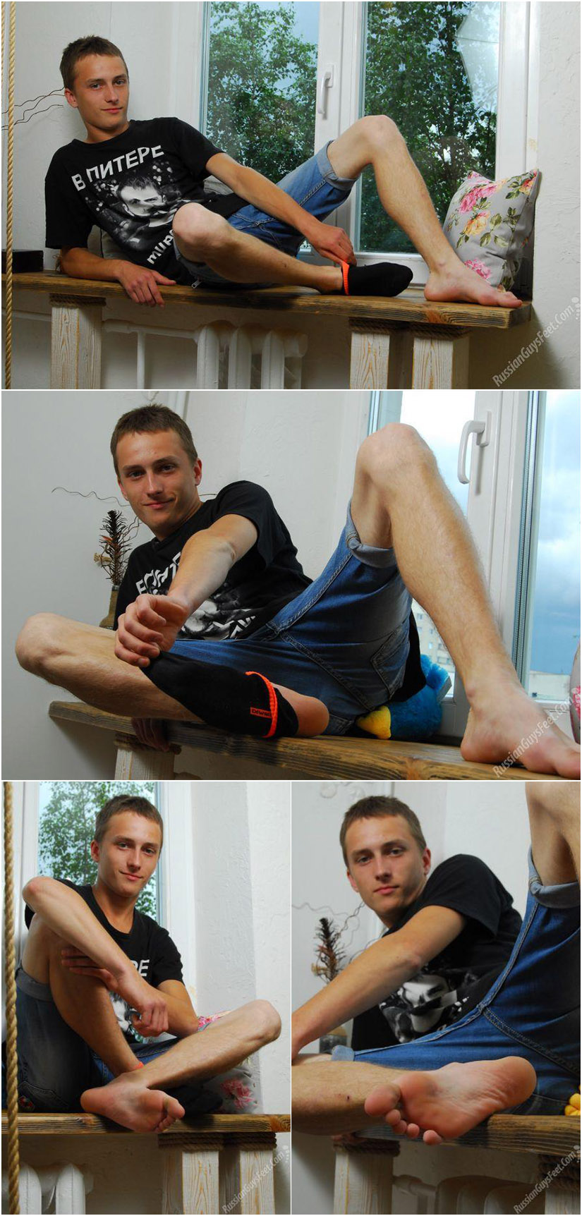 Amateur Russian Guy bare feet